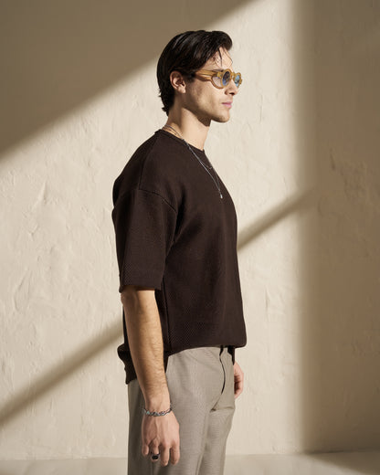 TEXTURED KNIT T-SHIRT
