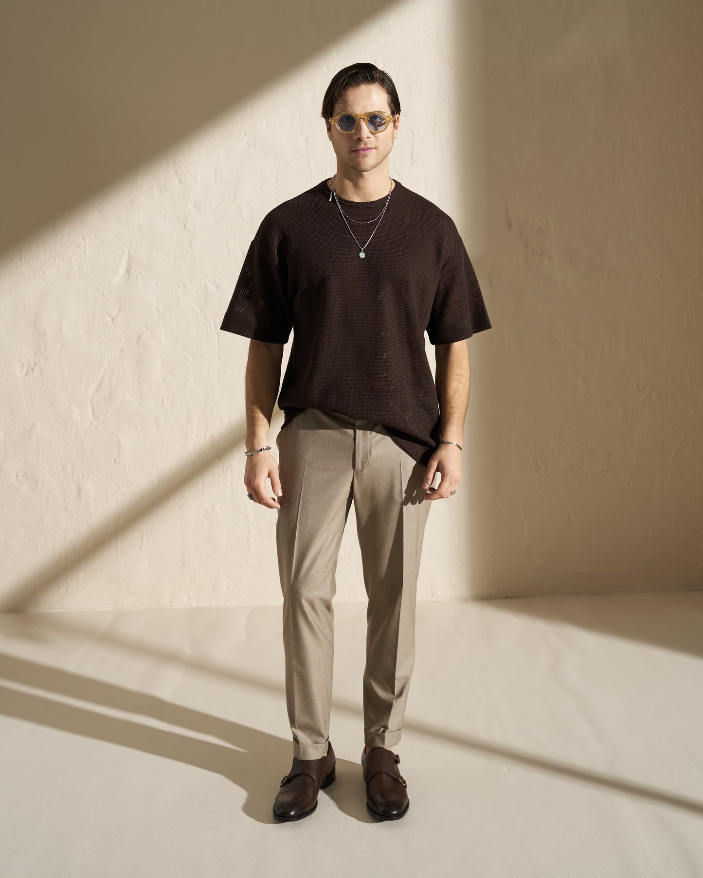 TEXTURED KNIT T-SHIRT