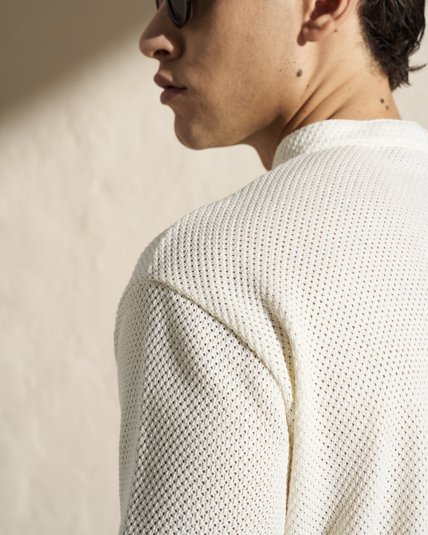 Textured Knit Short-Sleeve Shirt