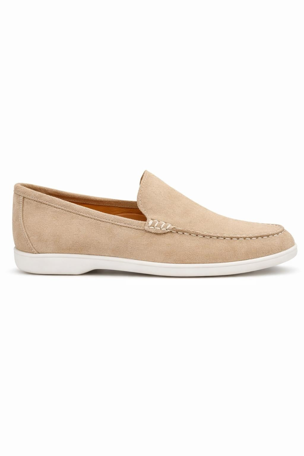 Beige Suede Slip-On Loafers – Lightweight Summer Comfort