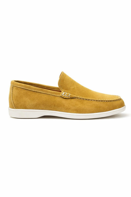 Ochre Suede Slip-On Loafers – Bold Summer Statement