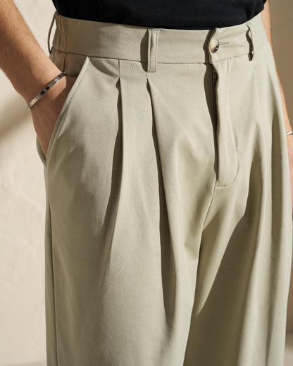 Pleated Tailored Summer Trousers
