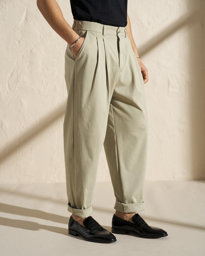 Pleated Tailored Summer Trousers