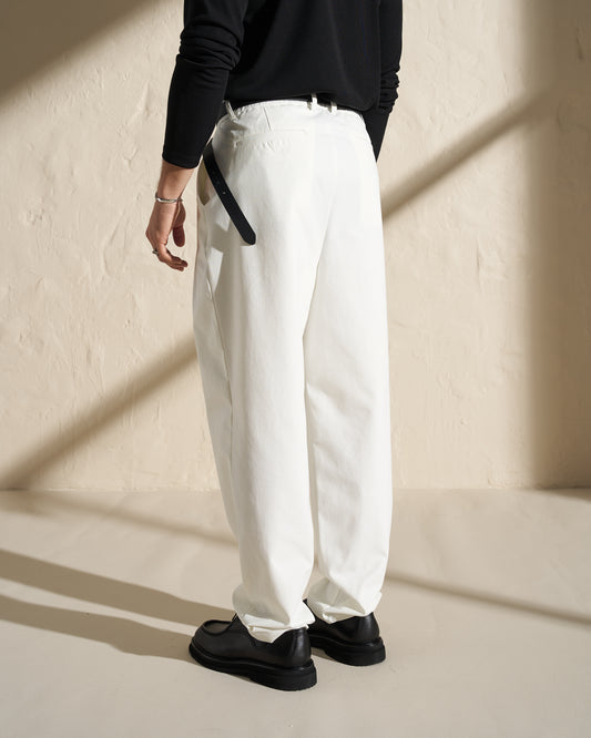 Tailored Pleated Trousers – Off White