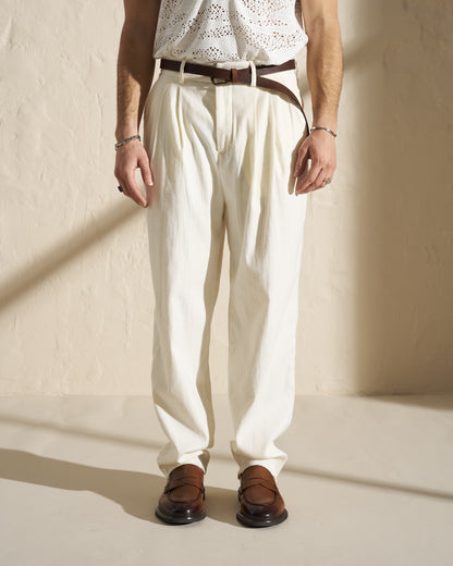Relaxed Summer Trousers with Soft Texture