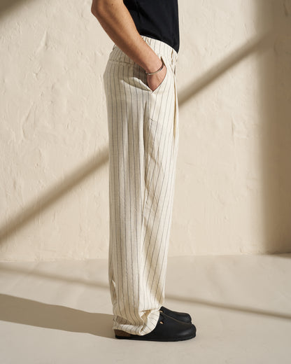 Striped Relaxed-Fit Trousers