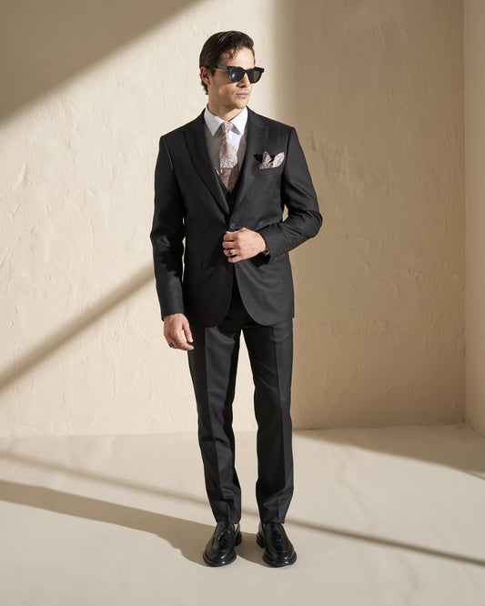 Men’s Three-Piece Suit – Black