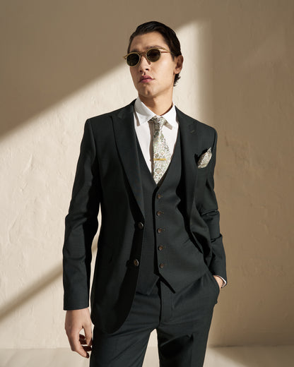 Men’s Three-Piece Suit – Dark Green