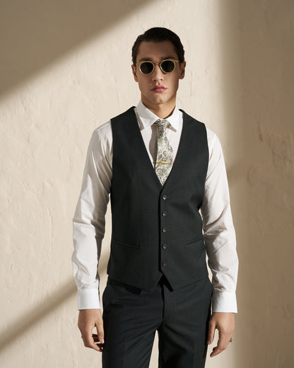 Men’s Three-Piece Suit – Dark Green