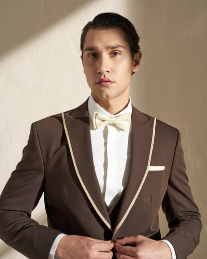 Men’s Three-Piece Tuxedo – Chocolate Brown