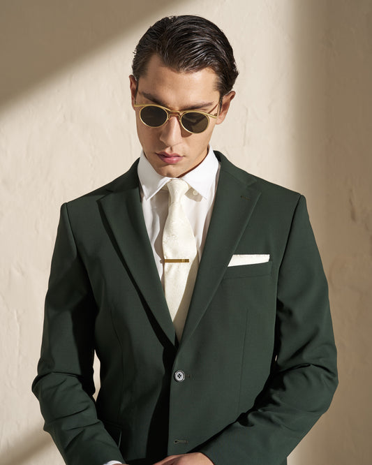 Men’s Three-Piece Suit – Dark Green