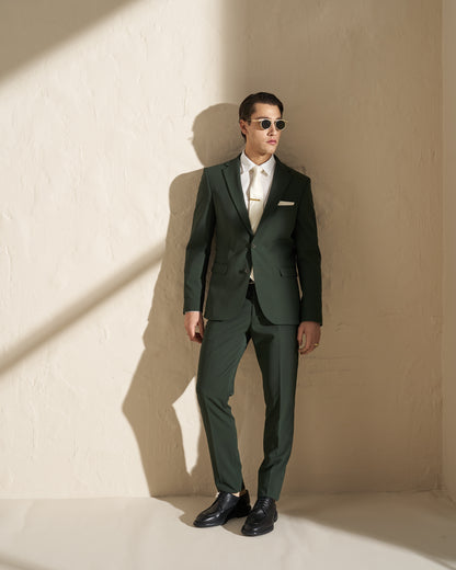 Men’s Three-Piece Suit – Dark Green