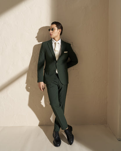 Men’s Three-Piece Suit – Dark Green