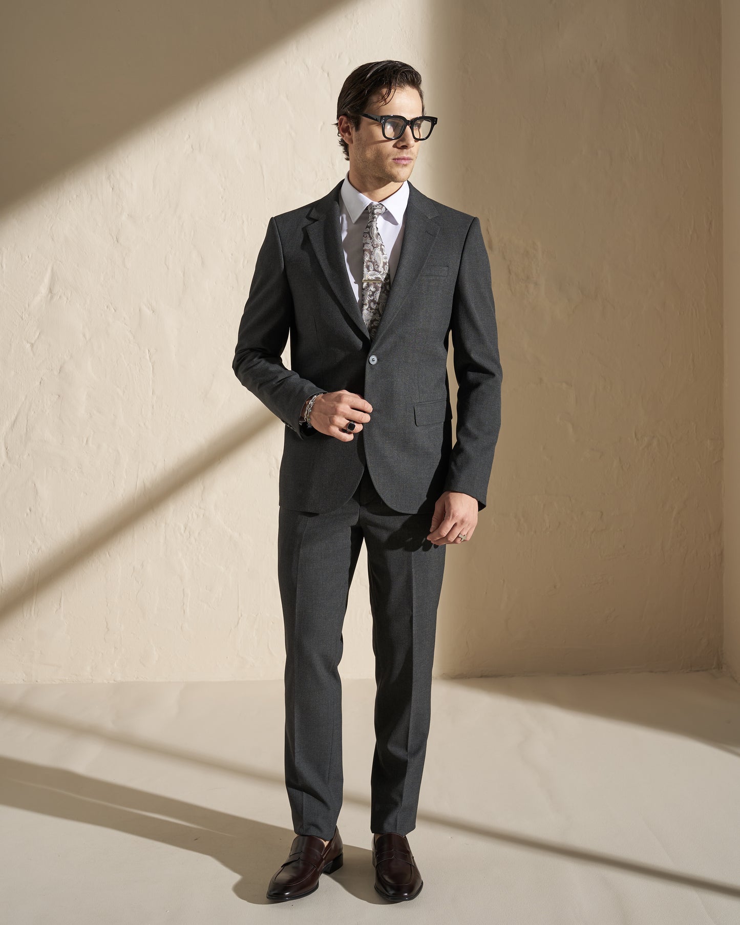Men’s Two-Piece Suit – Charcoal Grey