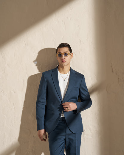 Modern Blue Tailored Suit