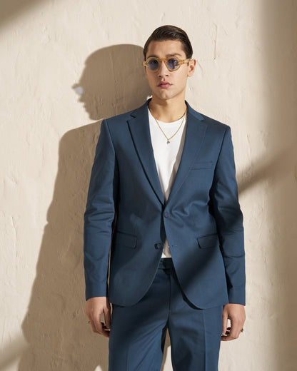 Modern Blue Tailored Suit