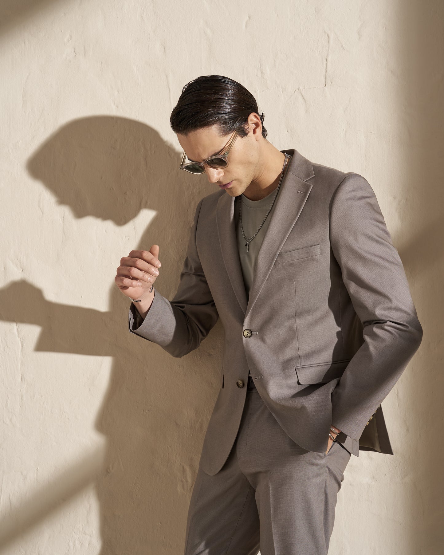 Men’s Two-Piece Suit – Taupe Grey