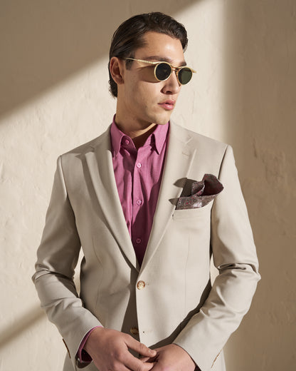 Men’s Two-Piece Suit – Light Beige