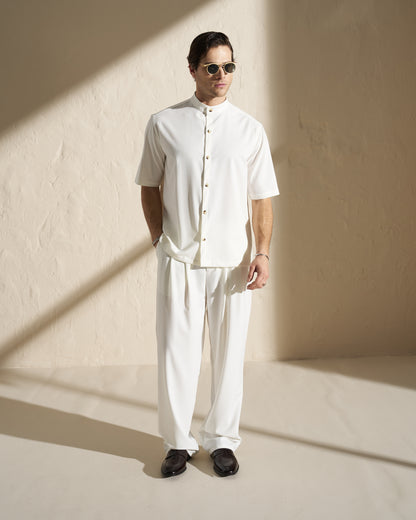 MINIMAL BAND COLLAR SHIRT