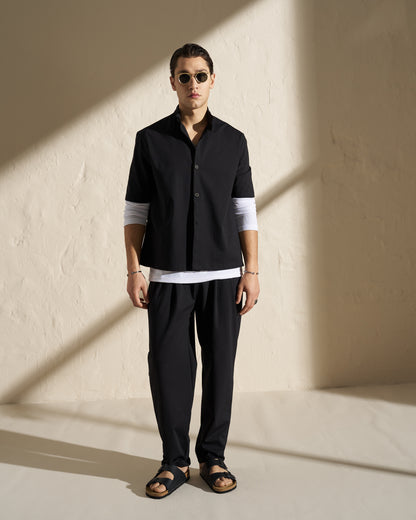 MAO SHORT SLEEVE SHIRT – BLACK
