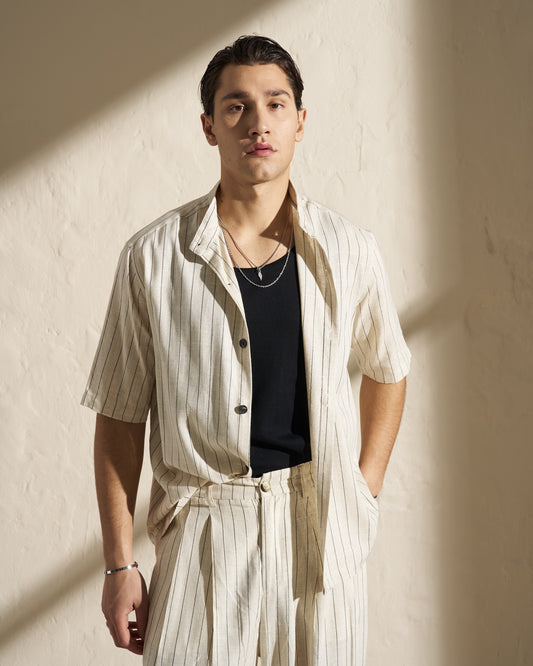 SHORT-SLEEVE STRIPED SHIRT