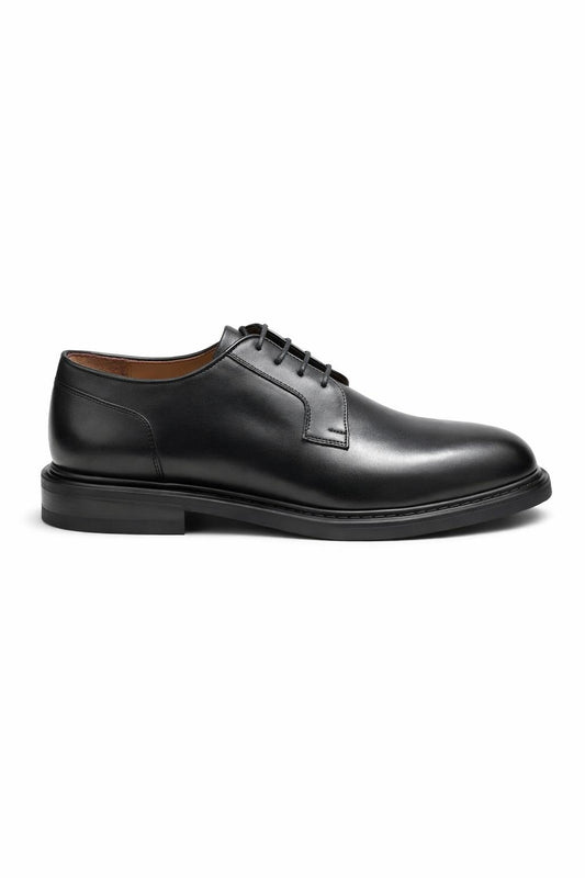 Men’s Black Leather Derby Shoes
